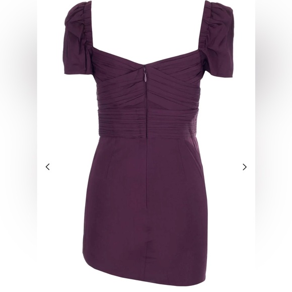 Self-Portrait Iris Stretch Crepe Mini Dress - Picture 2 of 5